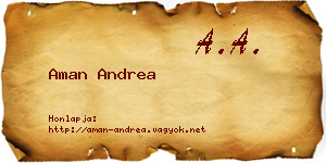 Aman Andrea névjegykártya